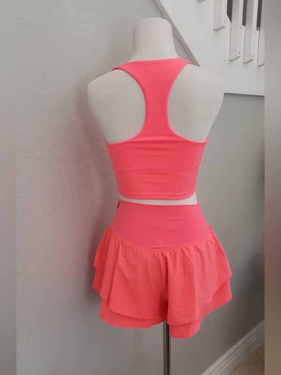 Women's Active Two-Piece Set - Pink & Light Blue - Picture 2 of 6